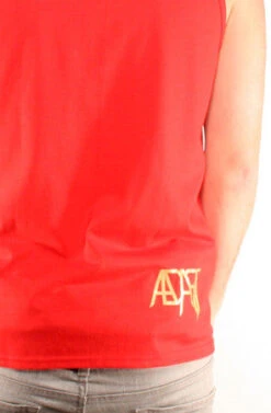 Gold Blooded (Men's Red Tank)(Gold Blooded Mens Red Gold Tank) -Adapt Shop Back 6873369