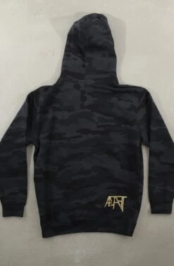 Gold Blooded (Men's Black Camo/Red Hoody)(Gold Blooded Mens Black Camo Hoody1) -Adapt Shop Back a55e5196 c958 4ca9 a164 a85b1c42aaa7