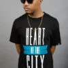 Breezy Excursion X Adapt :: Heart Of The City (Men's Black/Teal Tee)(Breezy Excursion X Adapt Heart Of The City Mens Black Teal Tee)