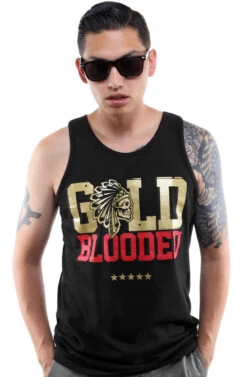 SAVS X Adapt :: Gold Blooded Chiefs (Men's Black/Red Tank)(Savs X Adapt Gold Blooded Chiefs Mens Black Red Tank)