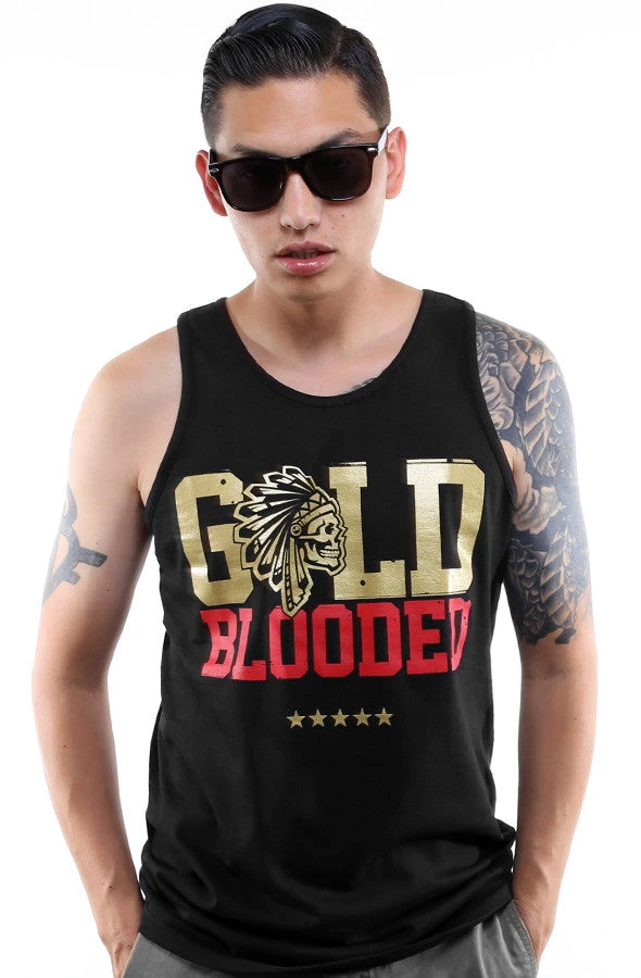 SAVS X Adapt :: Gold Blooded Chiefs (Men's Black/Red Tank)(Savs X Adapt Gold Blooded Chiefs Mens Black Red Tank) 3 SAVS X Adapt :: Gold Blooded Chiefs (Men's Black/Red Tank)(Savs X Adapt Gold Blooded Chiefs Mens Black Red Tank)