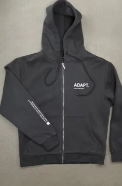 Core Principles (Men's Faded Charcoal Zip Hoody)(Core Principles Mens Faded Charcoal Zip Hoody)