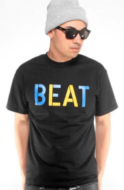 Beat LA (Men's Black/Royal Tee)(Beat La Mens Black Royal Tee)