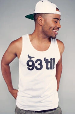 Hieroglyphics X Adapt :: 93 'til (Men's White Tank)(Hieroglyphics X Adapt 93 Til Mens White Tank)