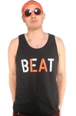 Beat LA (Men's Black/Orange Tank)(Beat La Mens Black Orange Tank)