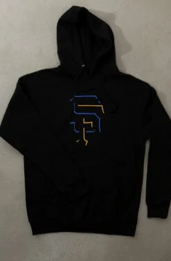 SF Eclipse (Men's Black/Royal Hoody)(Royal Eclipse Mens Black Hoody)