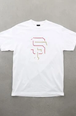SF Eclipse (Men's White/Red Tee)(Red Eclipse Mens White Tee)