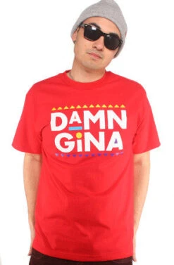 Damn Gina (Men's Red Tee)(Damn Gina Mens Red Tee)