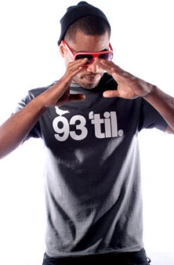 Hieroglyphics X Adapt :: 93 'til (Men's Charcoal Tee)(Hieroglyphics X Adapt 93 Til Mens Charcoal Tee)