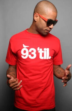 Hieroglyphics X Adapt :: 93 'til (Men's Red Tee)(Hieroglyphics X Adapt 93 Til Mens Red Tee)