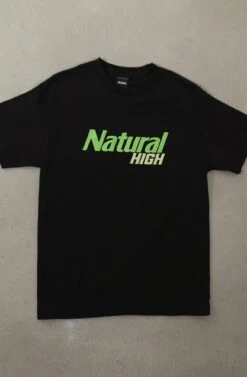 Natural High (Men's Black/Green Tee)(Natural High Mens Black Green Tee 1)
