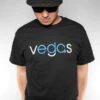Vegas (Men's Black/Blue Tee)(Vegas Mens Black Tee) -Adapt Shop Zoom 9943503
