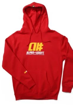 Alphanumeric X Adapt :: RAE II (Men's Red Hoody)(Alphanumeric X Adapt Rae Ii Mens Red Hoody)