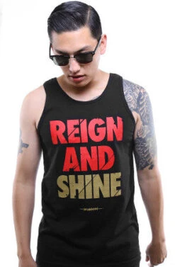 Reign And Shine (Men's Black Tank)(Reign And Shine Mens Black Tank)