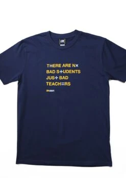 Alphanumeric X Adapt :: Bad Teachers (Men's Cobalt Tee)(Alphanumeric X Adapt Bad Students Mens Navy Tee)