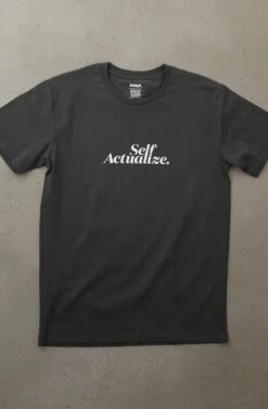 Self Actualize (Men's Charcoal A1 Tee)(Self Actualize Mens Charcoal A1 Tee 1)