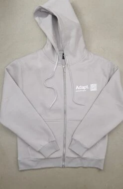 Chop (Men's Silver Zip Hoody)(Chop Mens Silver Zip Hoody)